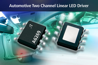 The A6269 from Allegro MicroSystems drives two LED strings at up to 200 mA each A6269 from Allegro MicroSystems
